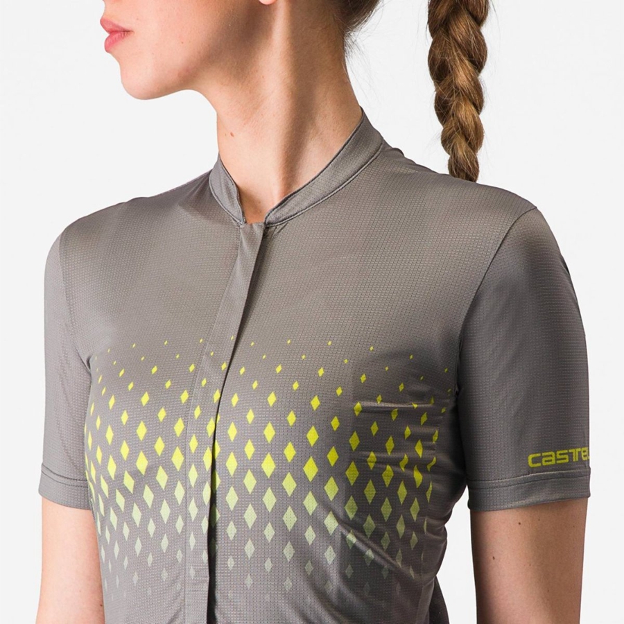 Castelli UNLIMITED SENTIERO 3 Women Jersey Grey | 6315EDLVA