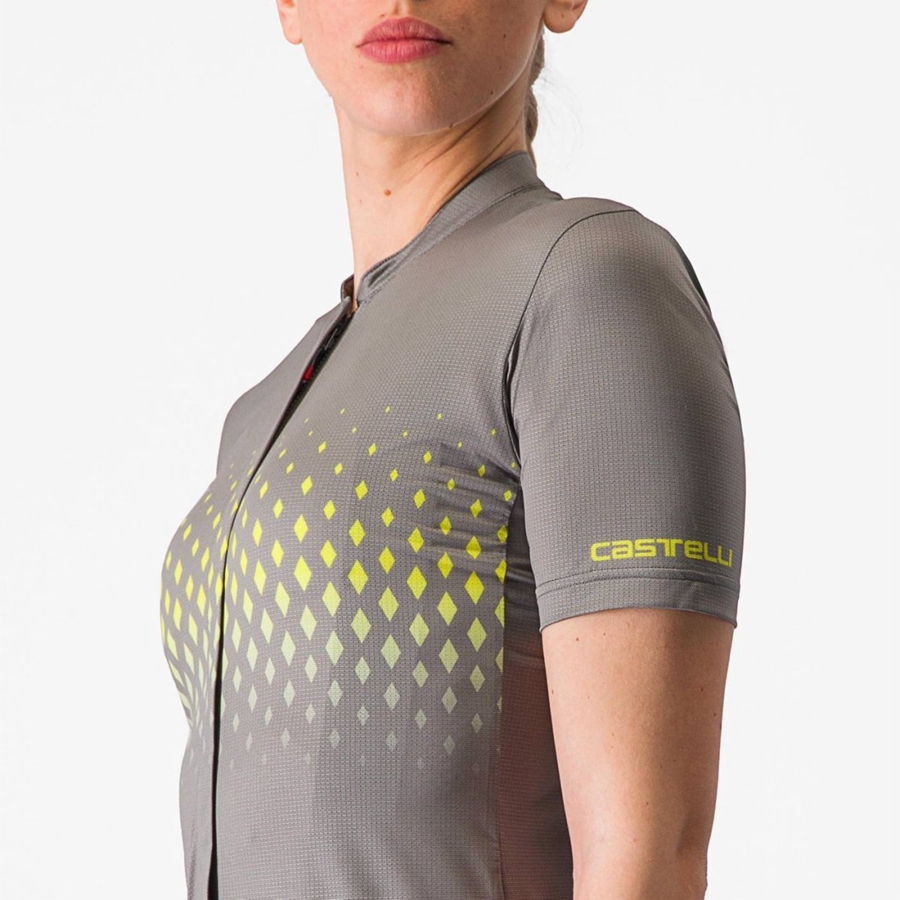 Castelli UNLIMITED SENTIERO 3 Women Jersey Grey | 6315EDLVA