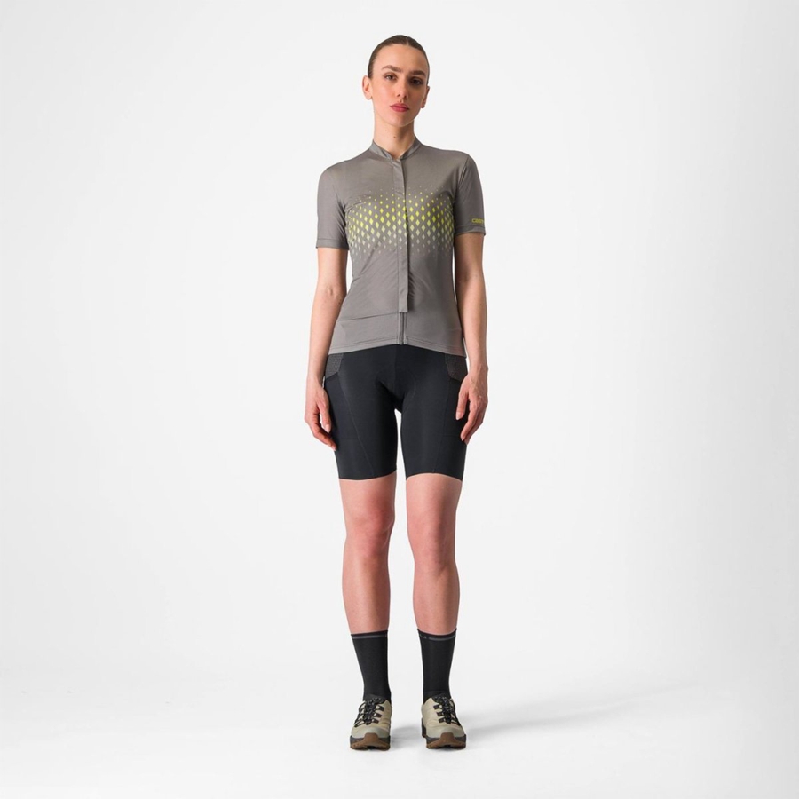 Castelli UNLIMITED SENTIERO 3 Women Jersey Grey | 6315EDLVA