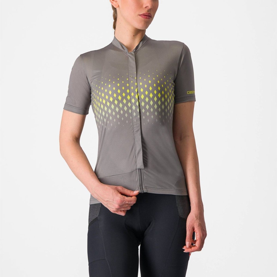 Castelli UNLIMITED SENTIERO 3 Women Jersey Grey | 6315EDLVA