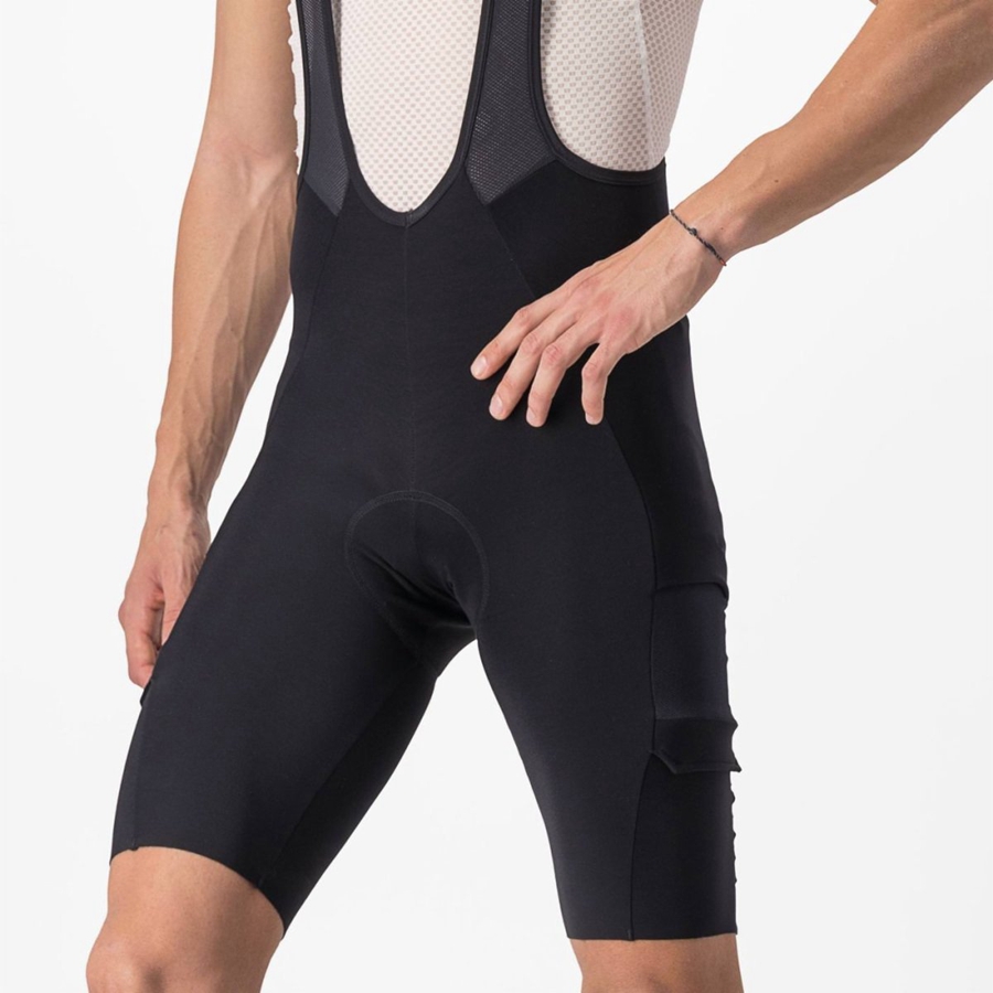 Castelli UNLIMITED THERMAL Men Bib Shorts Black | 3412IBCPZ