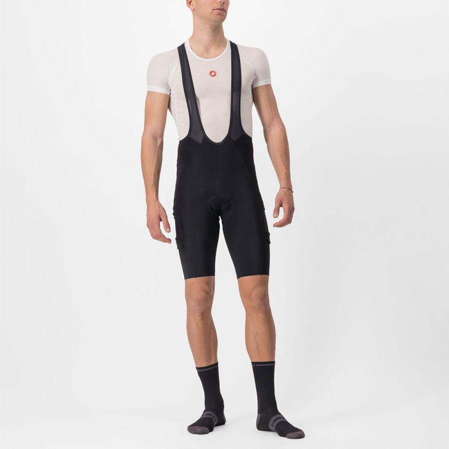 Castelli UNLIMITED THERMAL Men Bib Shorts Black | 3412IBCPZ