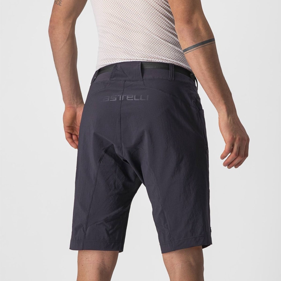 Castelli UNLIMITED TRAILGY Men Shorts Black | 9457QPKBL