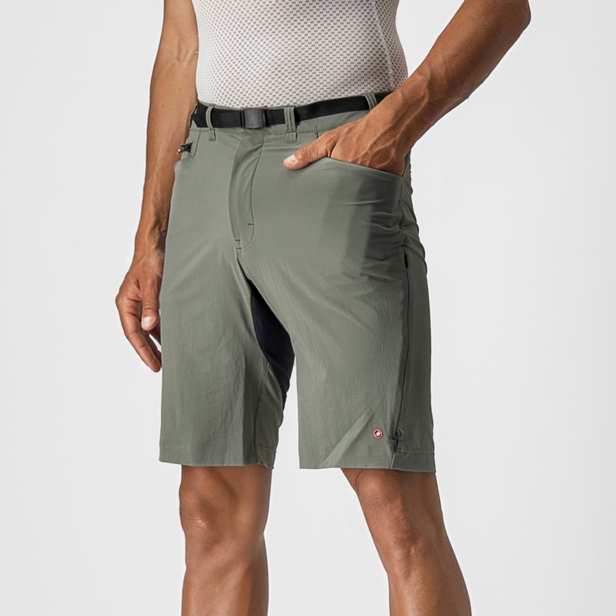 Castelli UNLIMITED TRAILGY Men Shorts Grey | 3045JOEFG