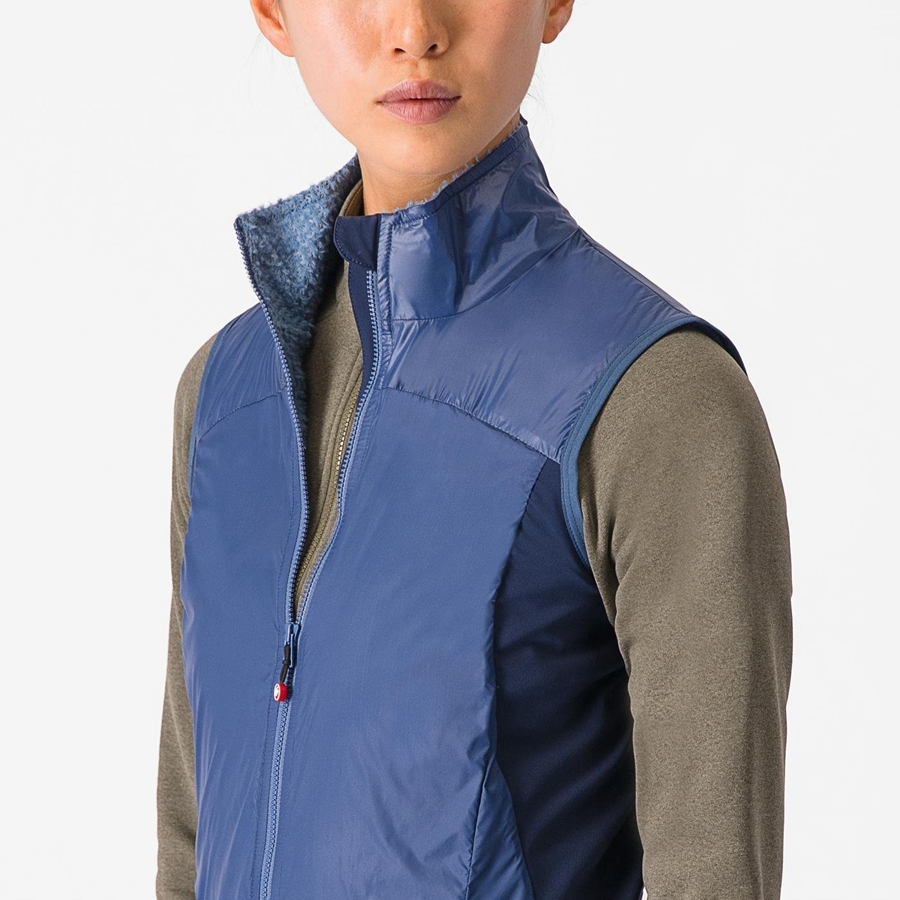 Castelli UNLIMITED W PUFFY Women Vest Blue / Blue | 6315BTCJN