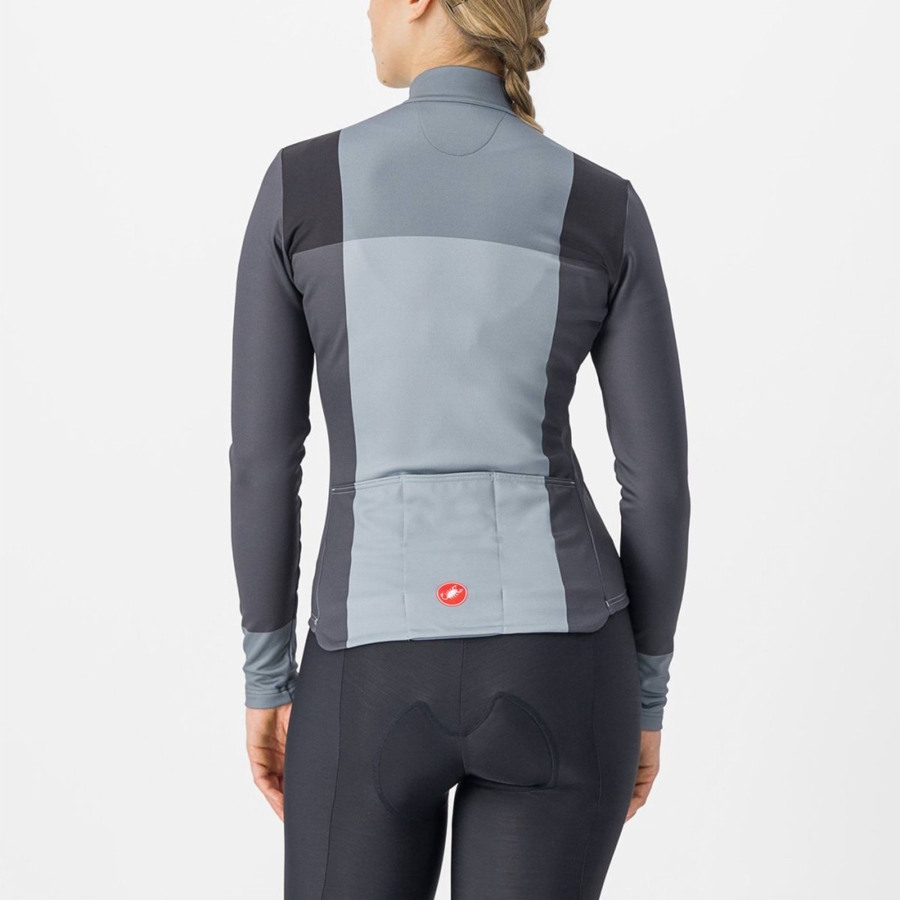 Castelli UNLIMITED W THERMAL Women Jersey Black / Grey | 4157HAFRB