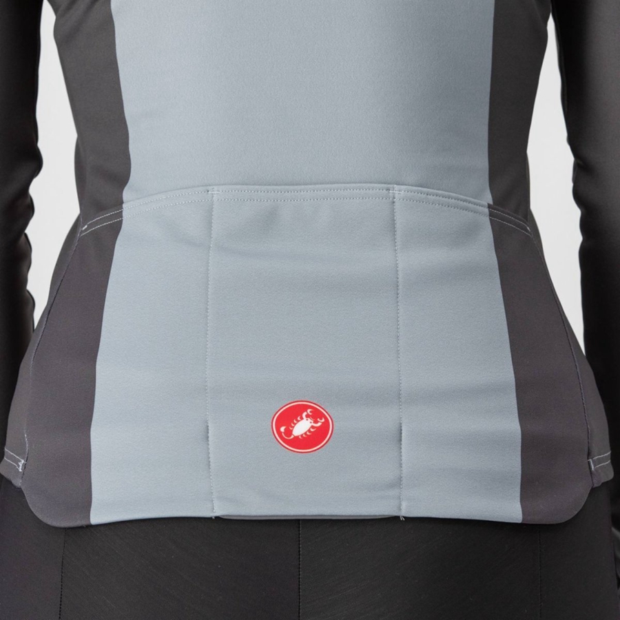 Castelli UNLIMITED W THERMAL Women Jersey Black / Grey | 4157HAFRB