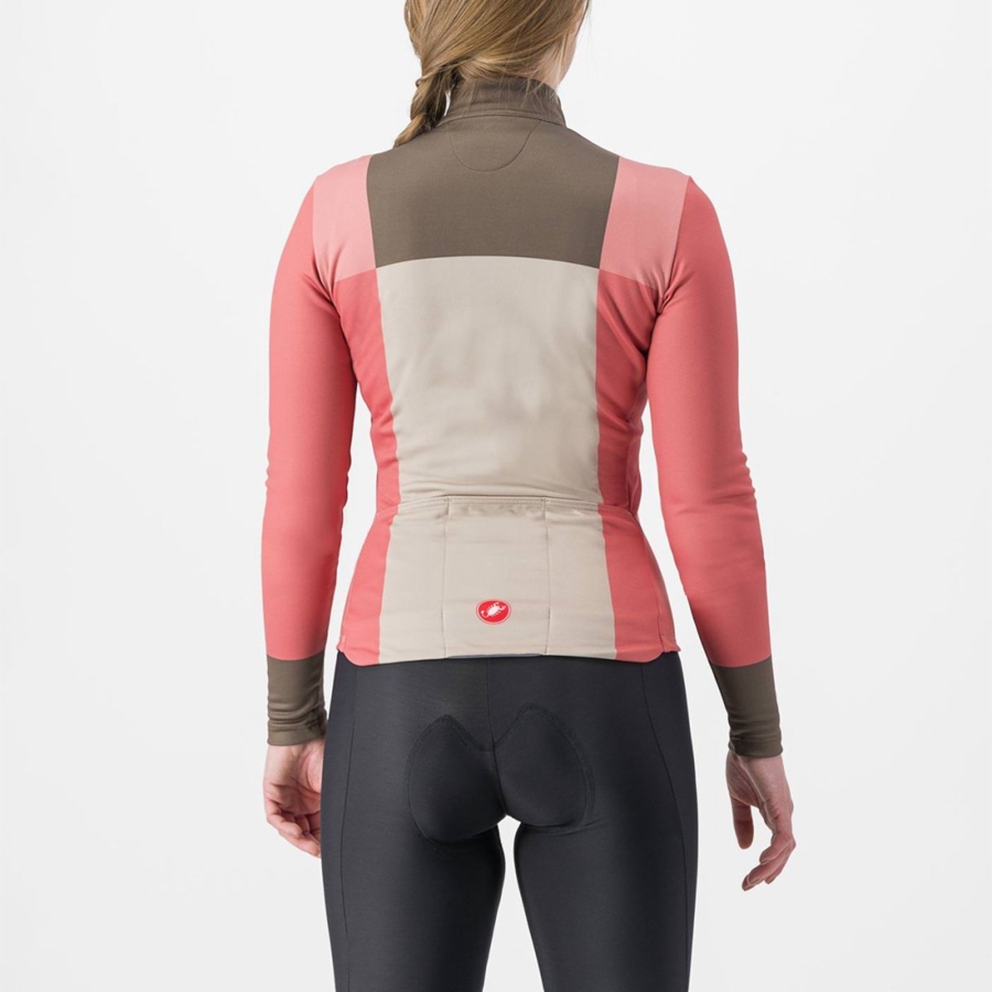 Castelli UNLIMITED W THERMAL Women Jersey Red | 6183RQBOS