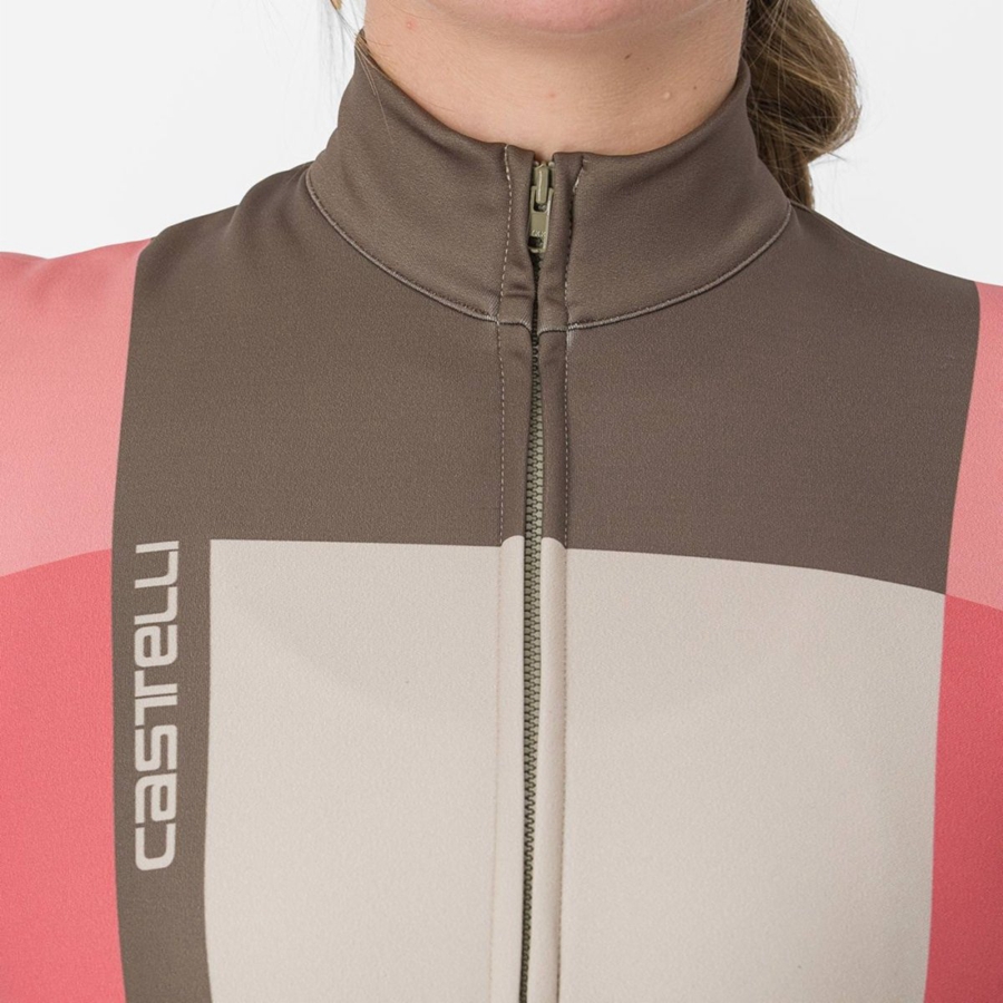 Castelli UNLIMITED W THERMAL Women Jersey Red | 6183RQBOS