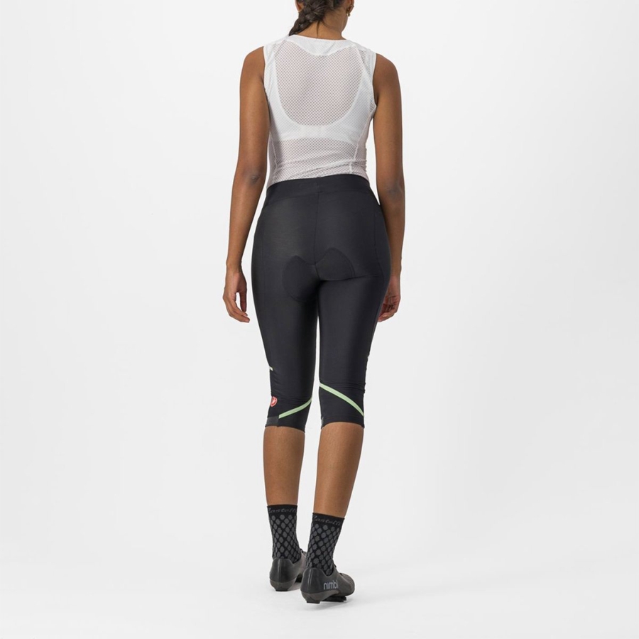 Castelli VELOCISSIMA THERMAL KNICKER Women Leggings Black / Mint / Black | 8471PKGWD