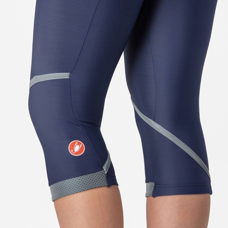 Castelli VELOCISSIMA THERMAL KNICKER Women Leggings Blue / Silver | 8735TABCV