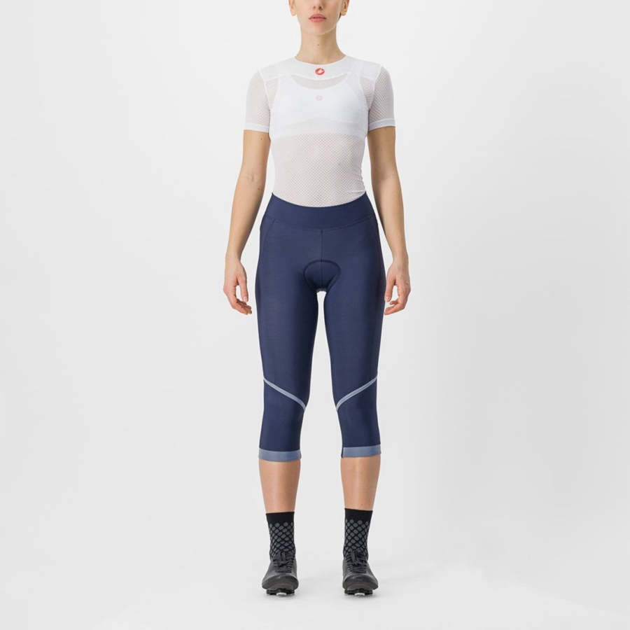 Castelli VELOCISSIMA THERMAL KNICKER Women Leggings Blue / Silver | 8735TABCV