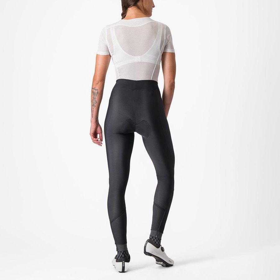 Castelli VELOCISSIMA THERMAL Women Leggings Black / Black | 5240JMTAB