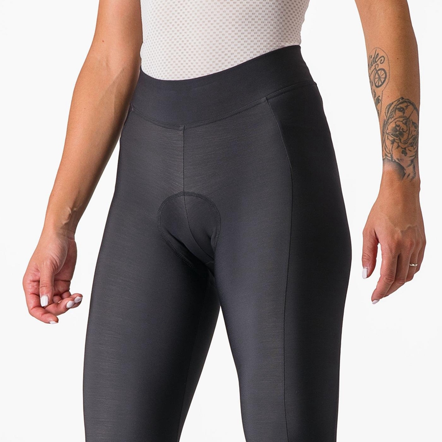 Castelli VELOCISSIMA THERMAL Women Leggings Black / Black | 5240JMTAB