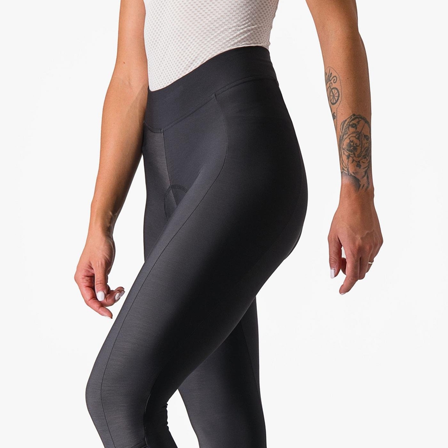 Castelli VELOCISSIMA THERMAL Women Leggings Black / Black | 5240JMTAB