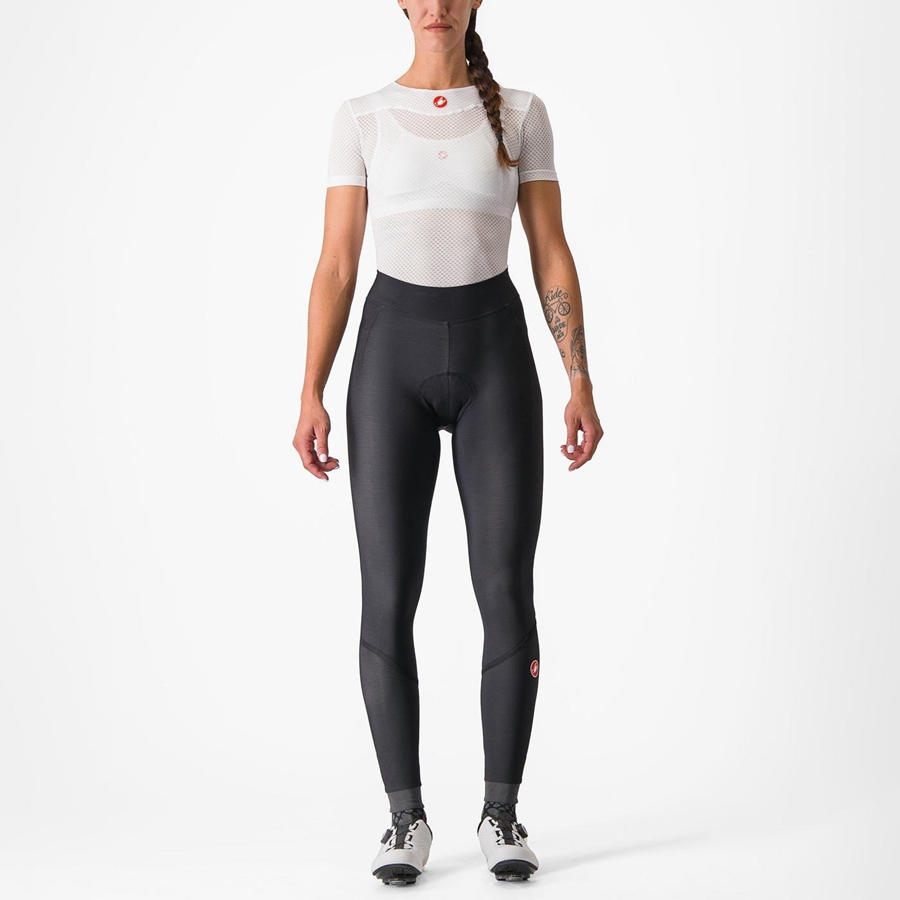 Castelli VELOCISSIMA THERMAL Women Leggings Black / Black | 5240JMTAB