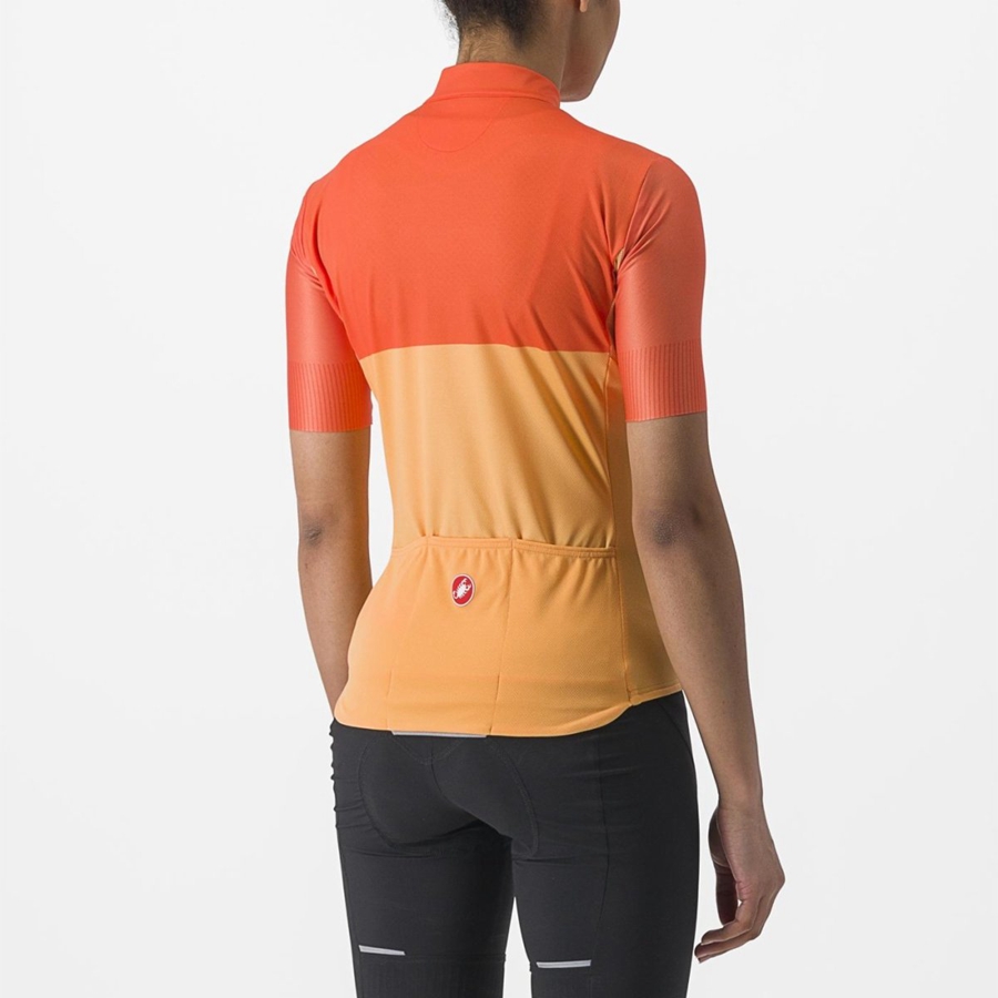 Castelli VELOCISSIMA Women Jersey Orange / Deep Red | 1540EMRTS