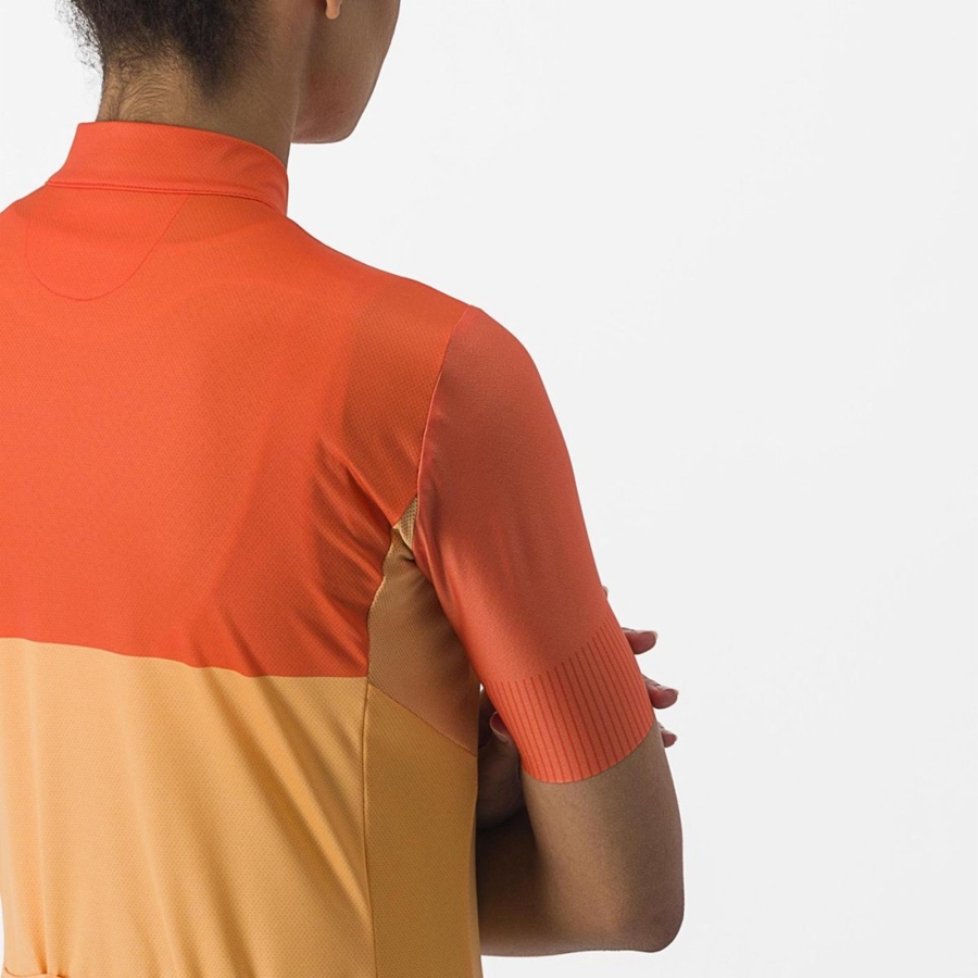 Castelli VELOCISSIMA Women Jersey Orange / Deep Red | 1540EMRTS