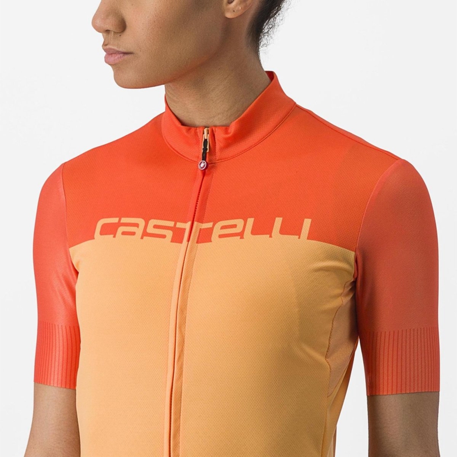 Castelli VELOCISSIMA Women Jersey Orange / Deep Red | 1540EMRTS