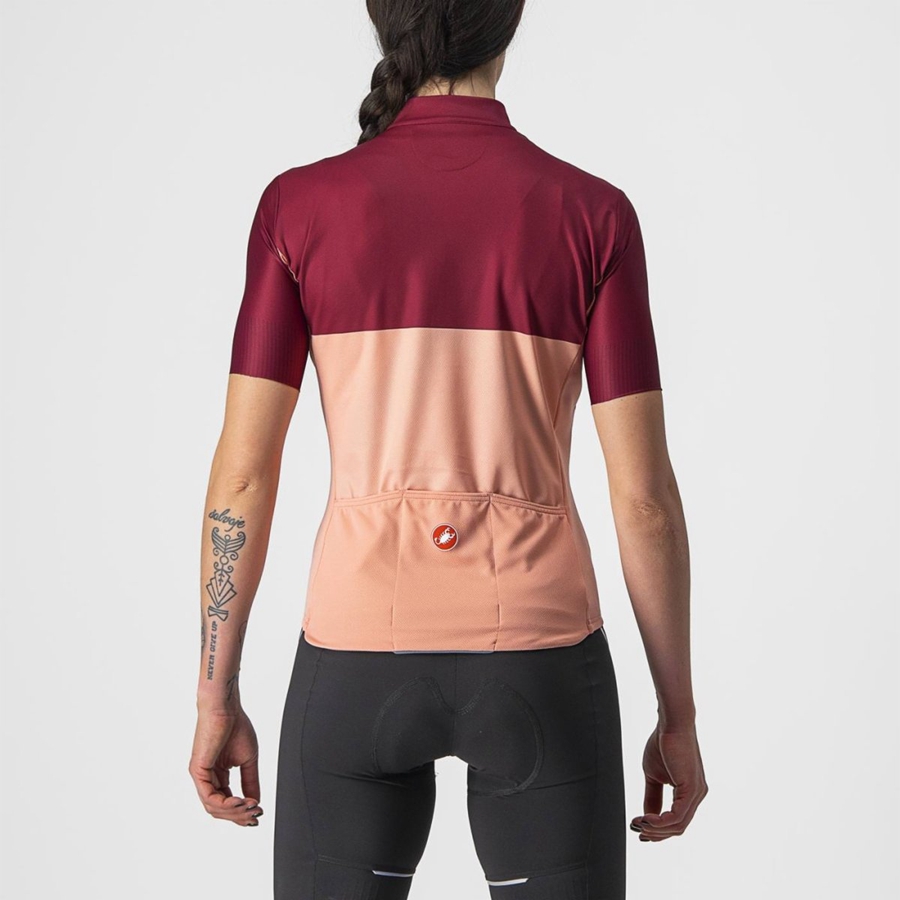 Castelli VELOCISSIMA Women Jersey Pink / Burgundy | 1409ZWLJH