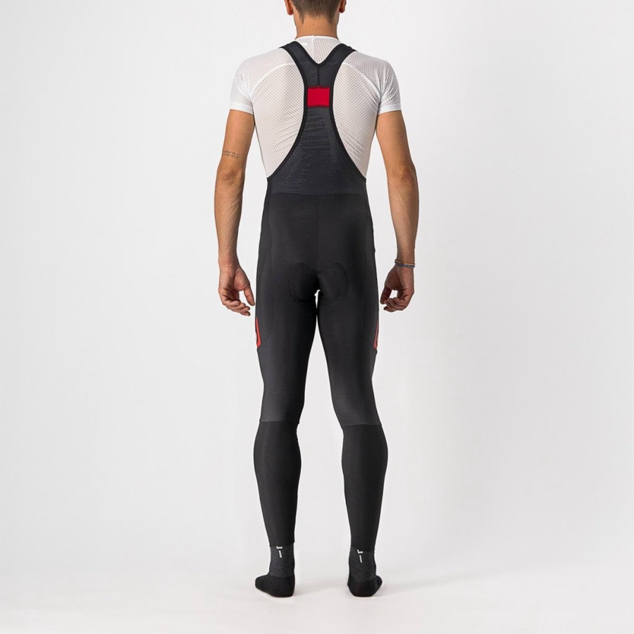 Castelli VELOCISSIMO 5 Men Bib Tights Black / Red | 1503AVFUS