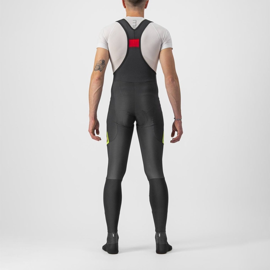 Castelli VELOCISSIMO 5 Men Bib Tights Black / Light Green | 4581METNI