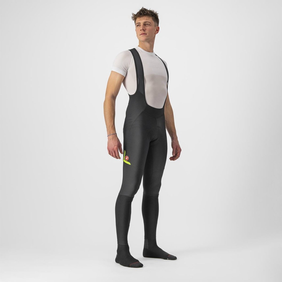 Castelli VELOCISSIMO 5 Men Bib Tights Black / Light Green | 4581METNI