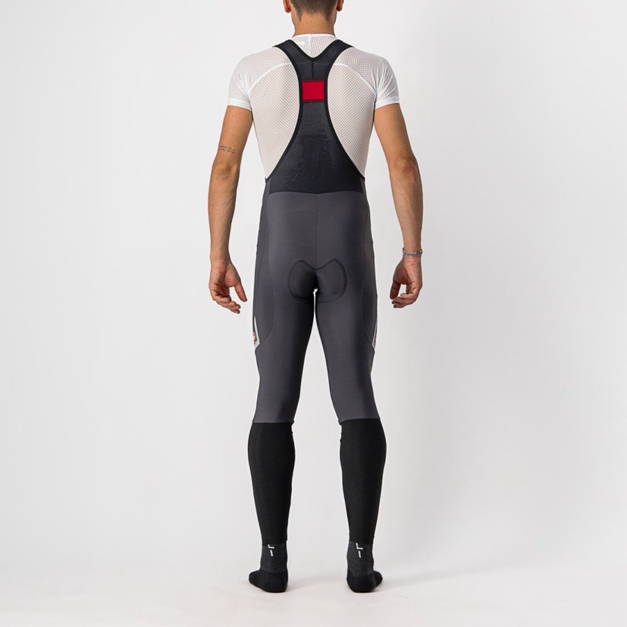 Castelli VELOCISSIMO 5 Men Bib Tights Dark Grey / Silver | 0815BTWJF