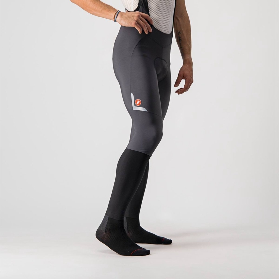 Castelli VELOCISSIMO 5 Men Bib Tights Dark Grey / Silver | 0815BTWJF