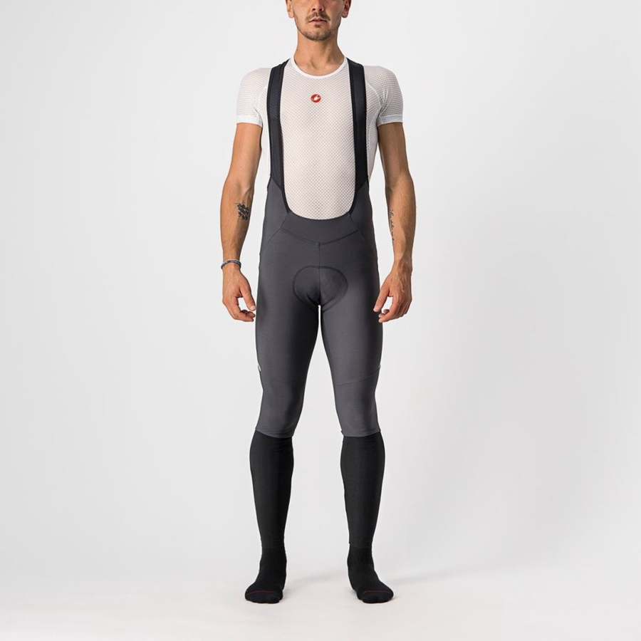 Castelli VELOCISSIMO 5 Men Bib Tights Dark Grey / Silver | 0815BTWJF