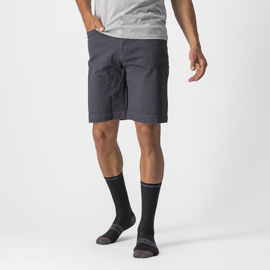 Castelli VG 5 POCKET Men Shorts Dark Blue | 4175CEMJZ